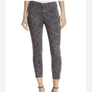 J Brand Mid Rise Crop Snakeskin Pant (Size 26)